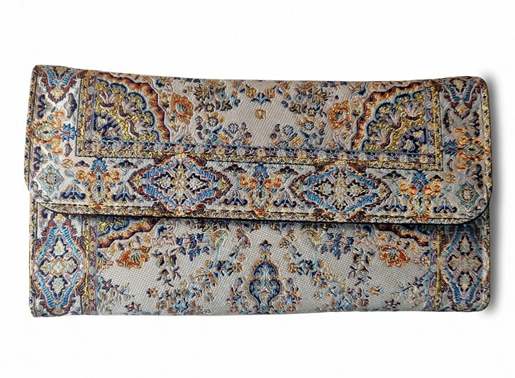 Graceful Ladies' Fabric Embroidered Clutch