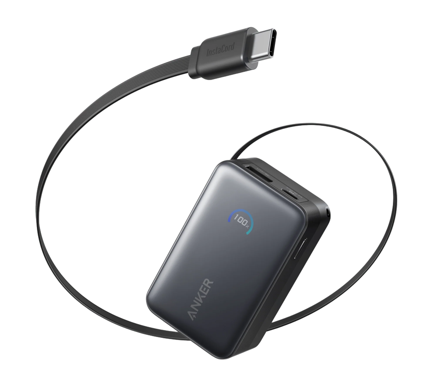 Anker Nano Power Bank (10K mAh, 45W, Built-In Retractable USB-C Cable)