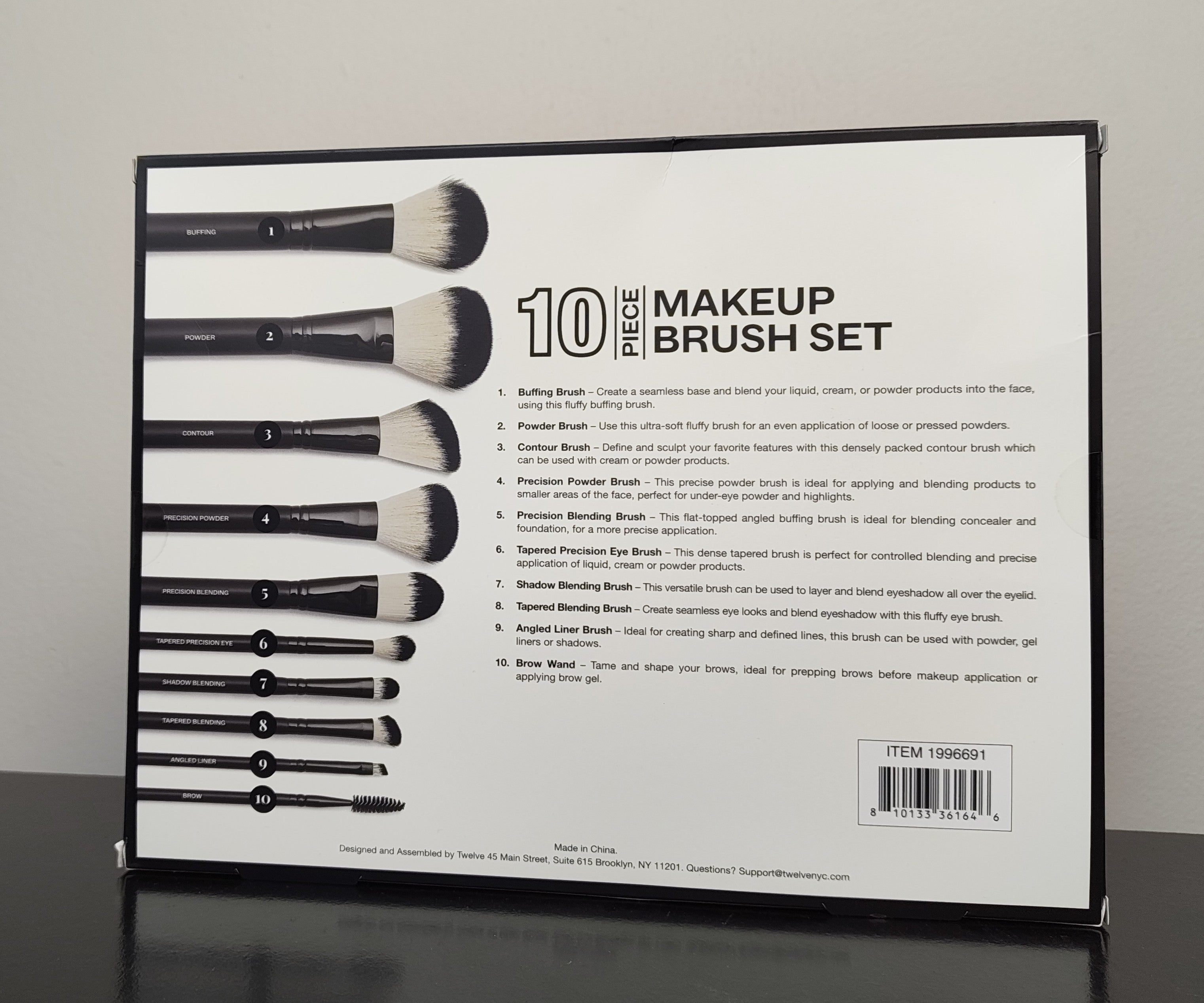 10-Piece Makeup Brush Set
